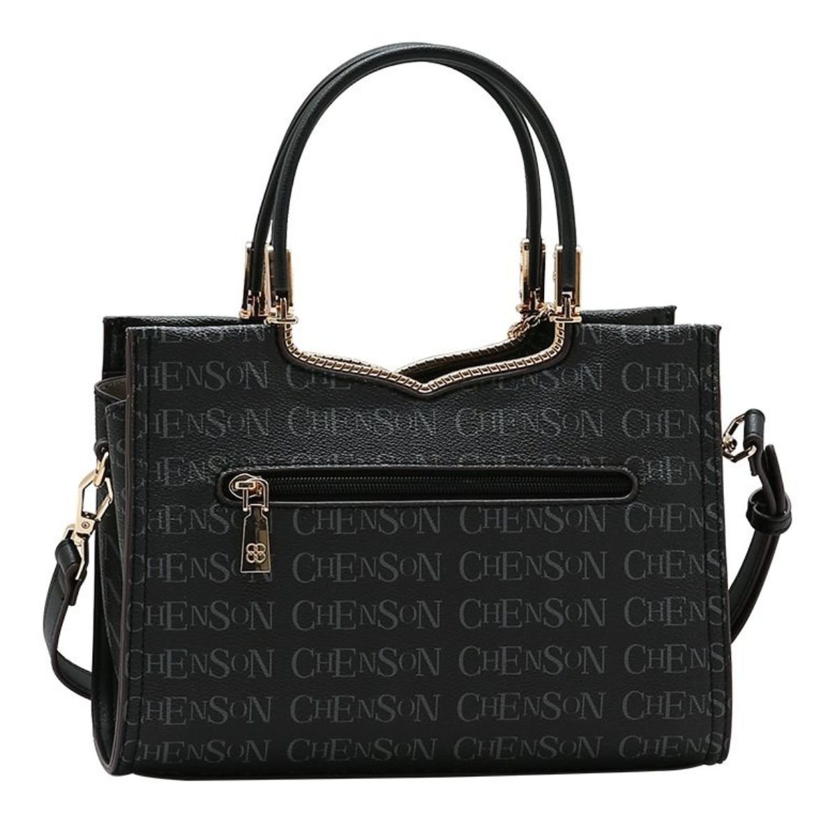 Bolsa Feminina Chenson Cristal Monograma 3485399 Preto Preto 3