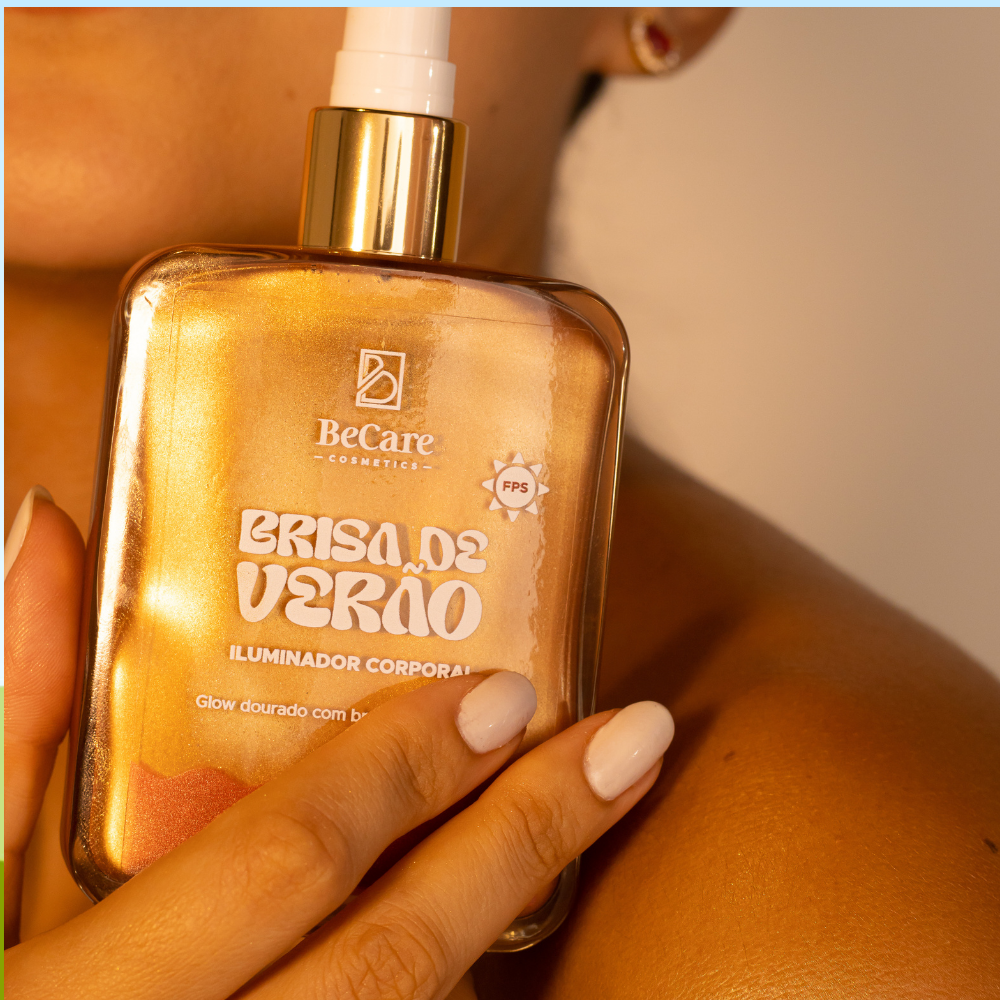 Iluminador Corporal Glow Brisa de Verao de Be Care Cosmetics Dourado 2