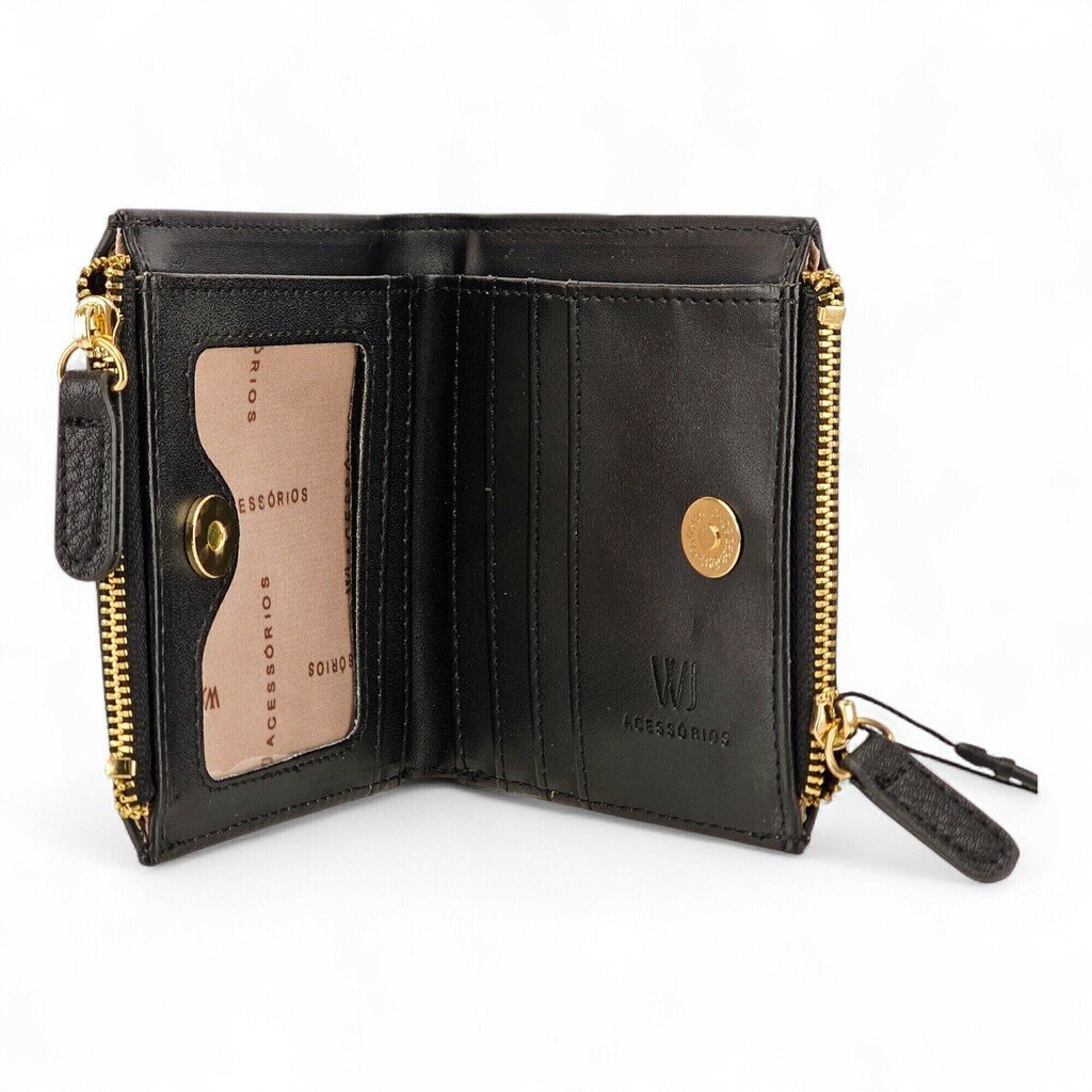 Carteira Feminina WJ Dois Ziperes - 30631 Preto 2