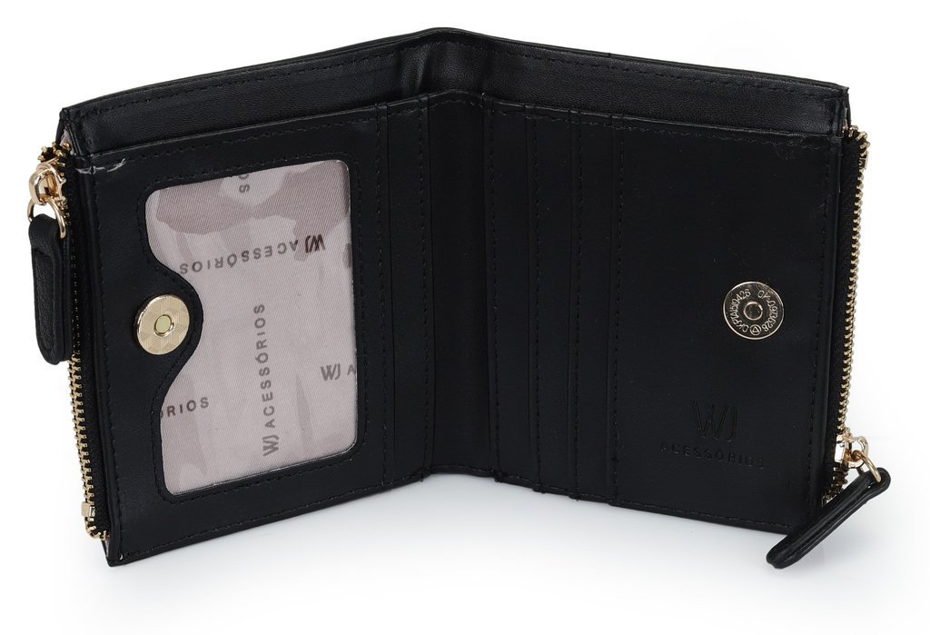 Carteira Feminina WJ Dois Ziperes - 30631 Preto 9