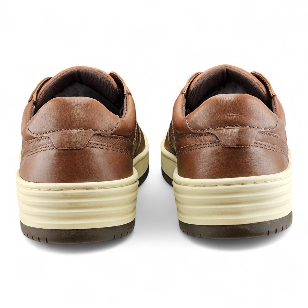 Sapatênis Masculino Freeway 4181 Couro Sola Alta Pesponto - 4181mrr Marrom 3