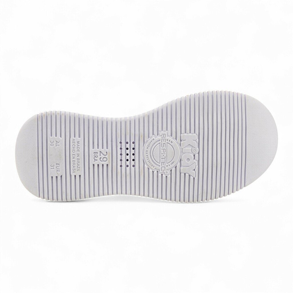 Tênis Feminino Kidy Nova York Laço Strass Sola Alta K360 - 1401085 Branco 3