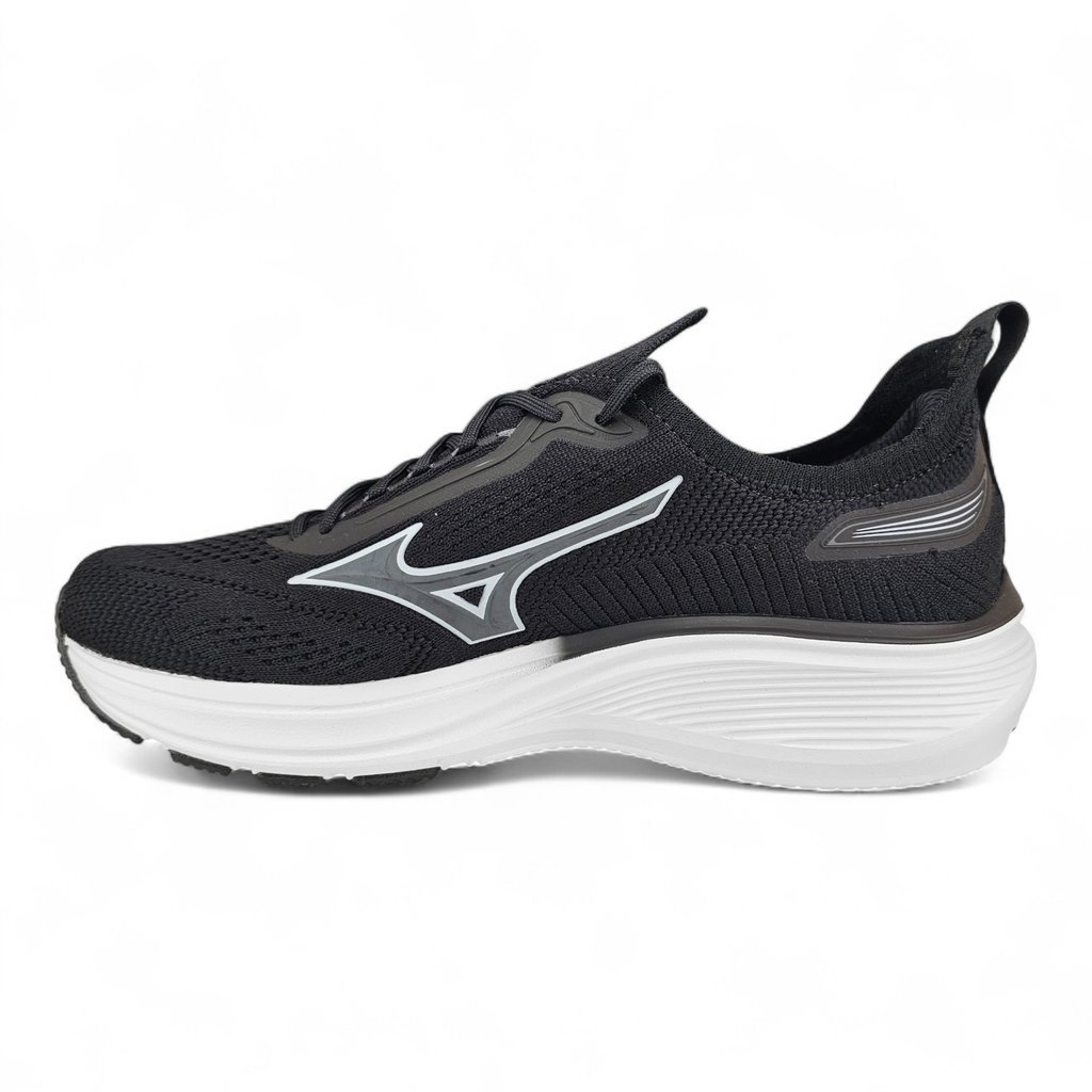 Tênis Masculino Mizuno Cool Ride 3 Cabedal em Knit Softierfoam - Cool Ride 3 Preto 2