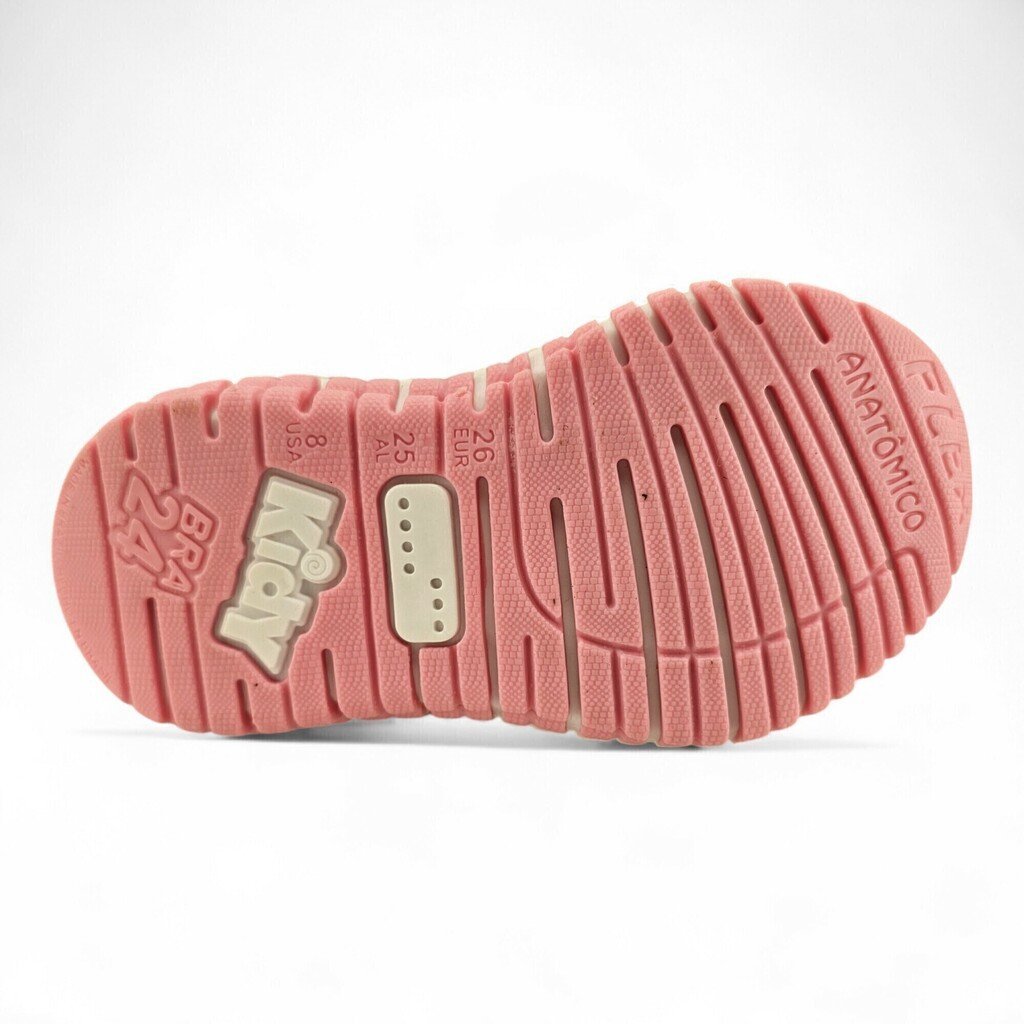 Tênis Infantil Menina Kidy Malha Velcro Mesh Confortável - 1641319 Rosa 4