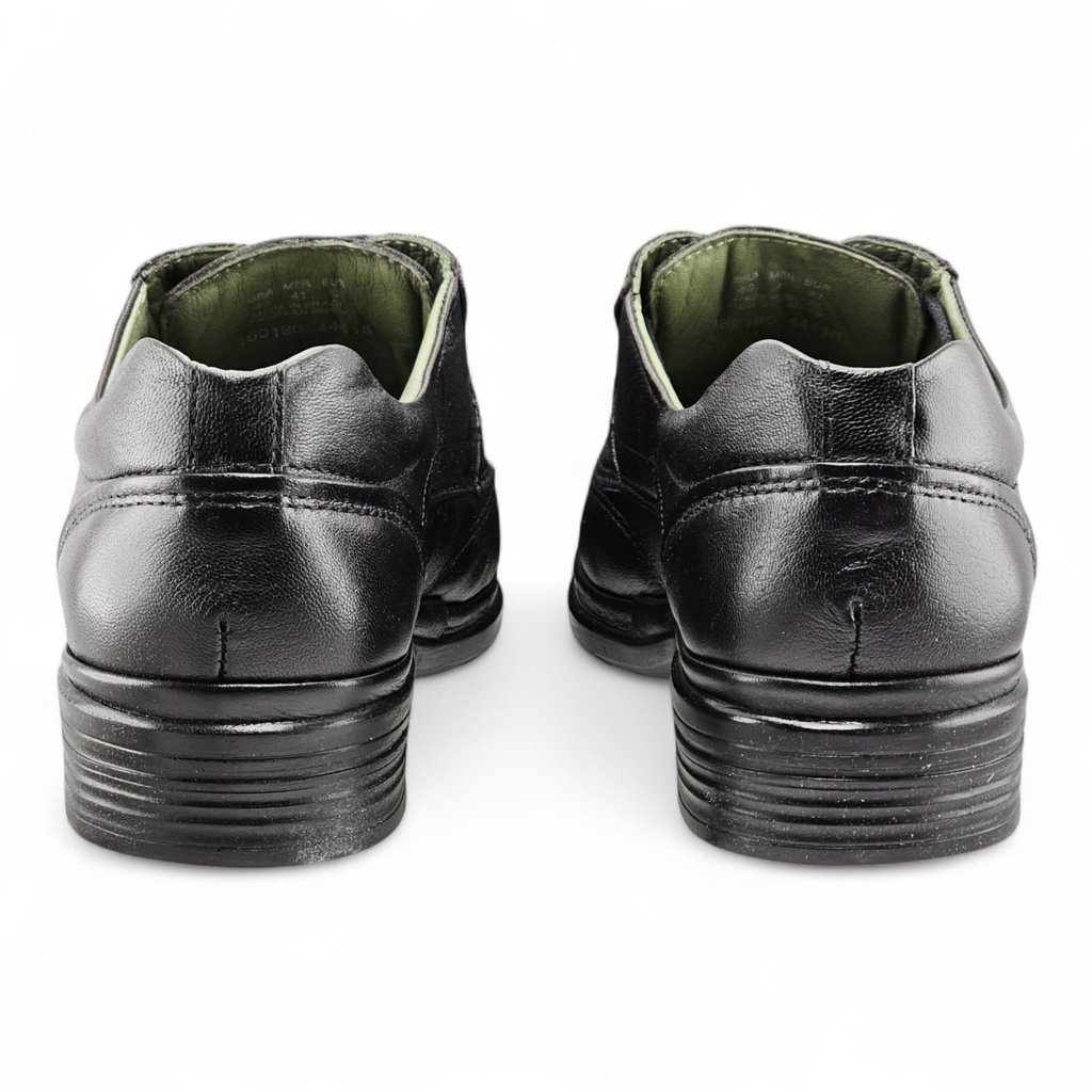Sapato Masculino Levecomfort Bico Quadrad com Cadarço - L44415 Preto 4