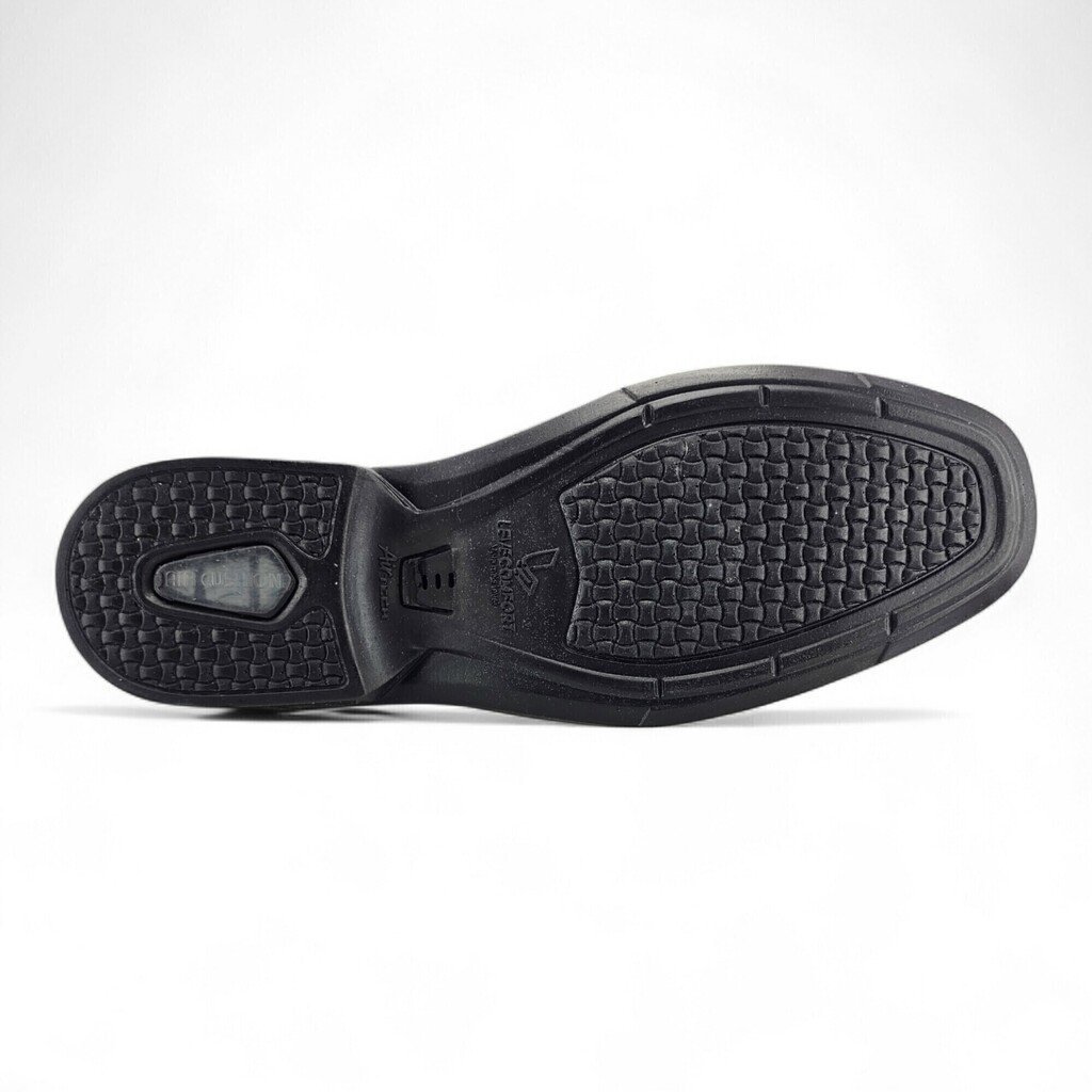 Sapato Masculino Levecomfort Bico Quadrad com Cadarço - L44415 Preto 6