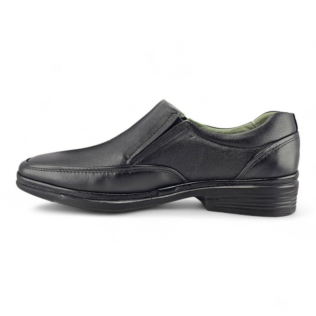 Sapato Masculino Levecomfort Bico Quadrad Recortes - L44414 Preto 2