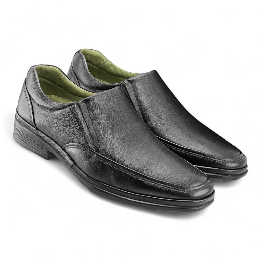 Sapato Masculino Levecomfort Bico Quadrad Recortes - L44414 Preto 3