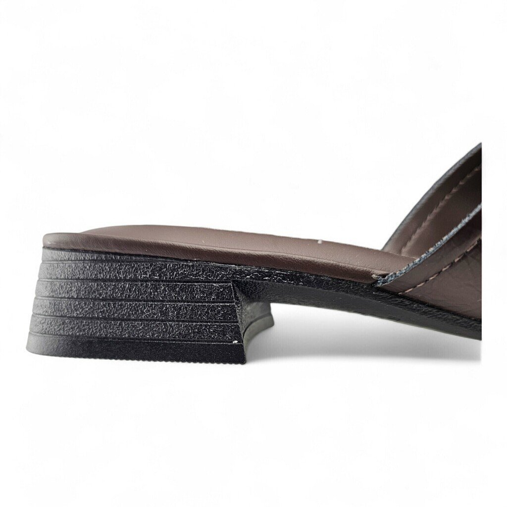Tamanco Feminino Dakota Lisa Metal Salto Baixo - Y9482 Marrom 8