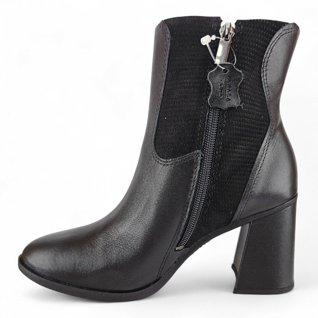 Bota Feminina Tanara Curta com Salto Médio - T8921 Preto 4