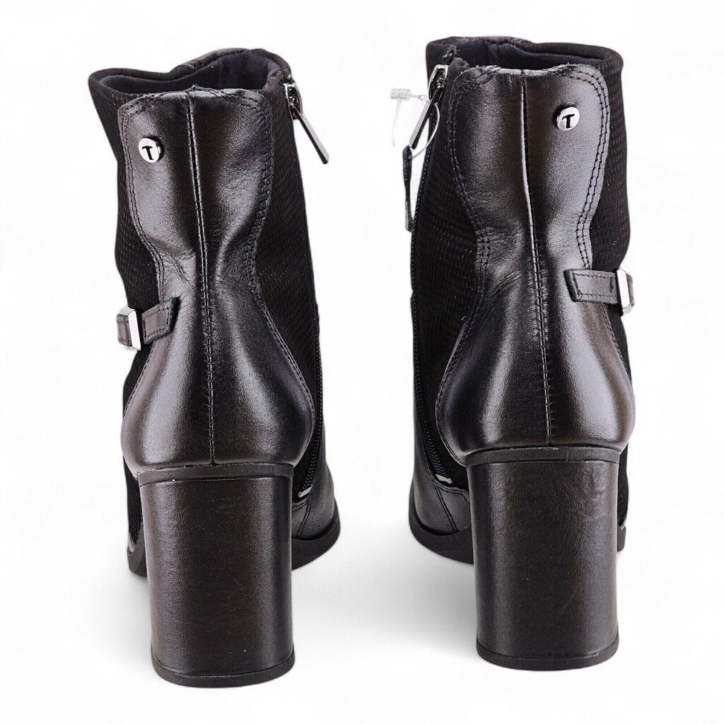 Bota Feminina Tanara Curta com Salto Médio - T8921 Preto 5