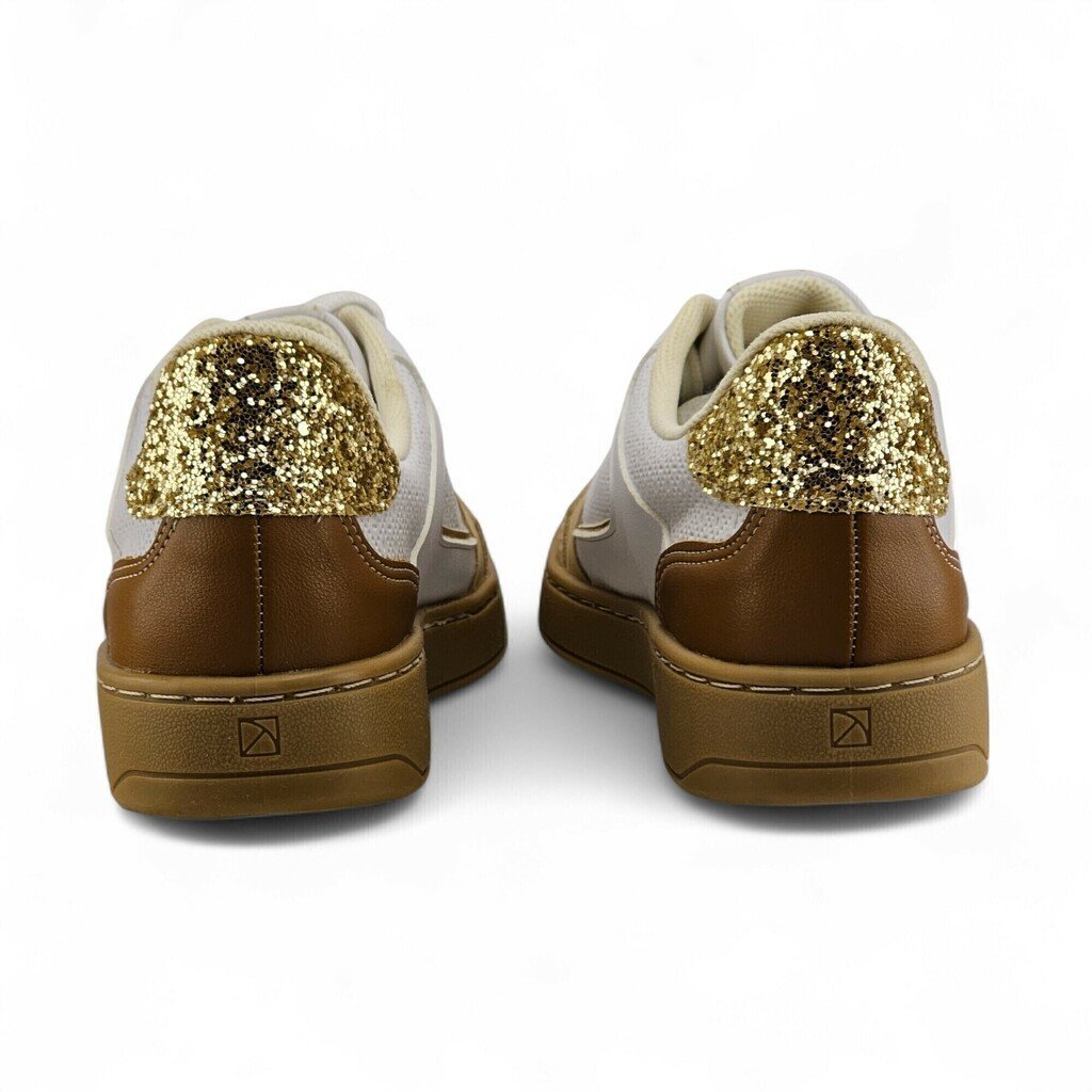 Tênis Feminino Piccadilly Casual Pedrinhas Douradas - 98502 Off White/Bege 6