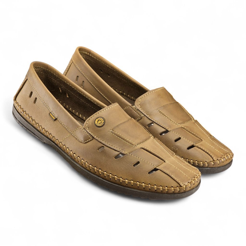 Sapato Masculino Freeway Free Way Logan-2/sun3 Mocassim Furos - LOGAN2/SUN3 Bege 2