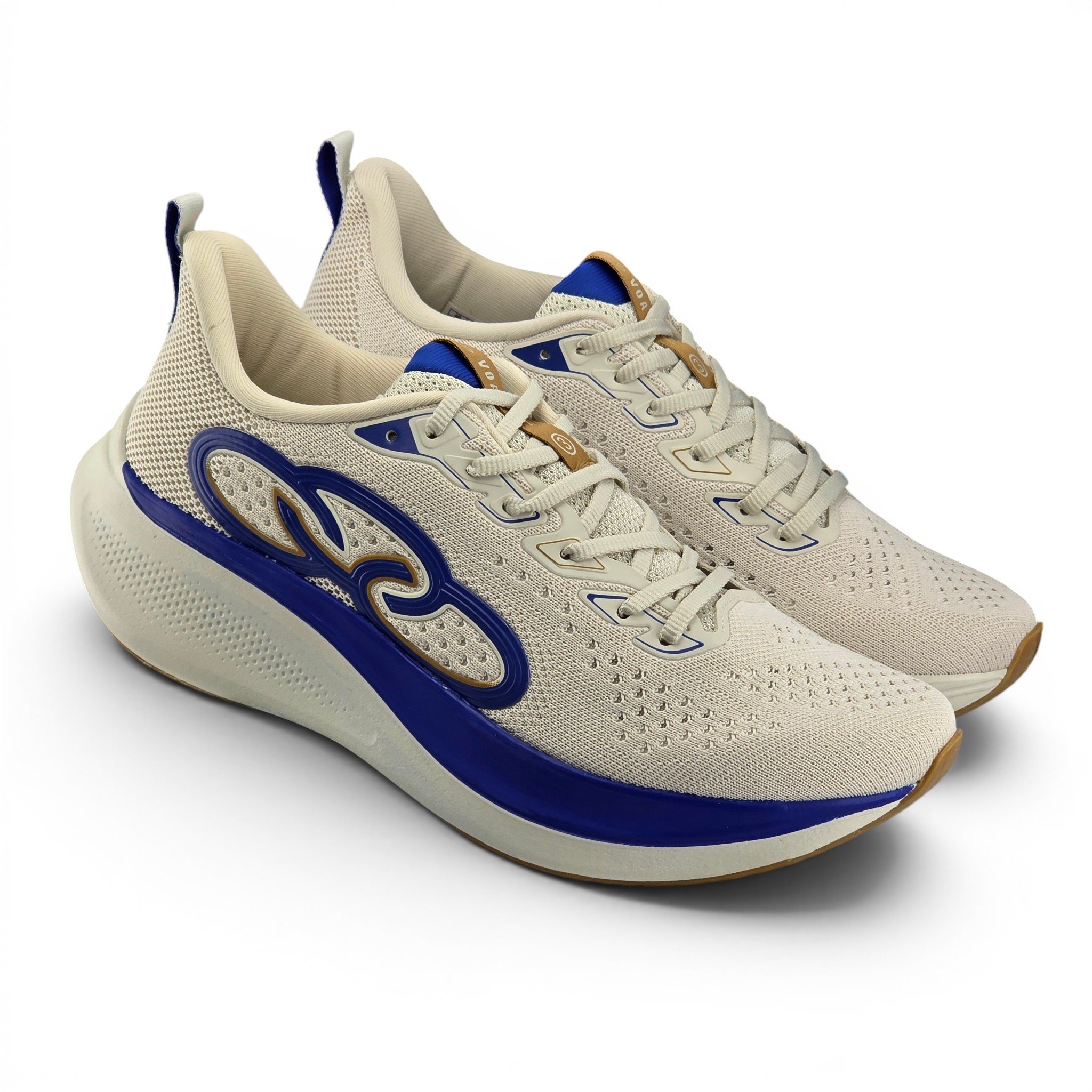 Tênis Masculino Olympikus Voa 3 Hypersox Eleva+ Detalhes em Azul - Voa 3 Bege 5