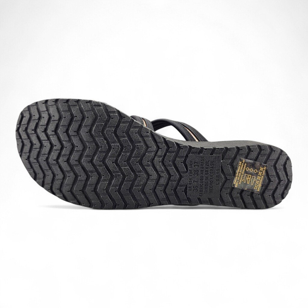 Tamanco Feminino Campesi Tiras Transpassadas Metalizadas Anatômicas - CE221 Preto 7