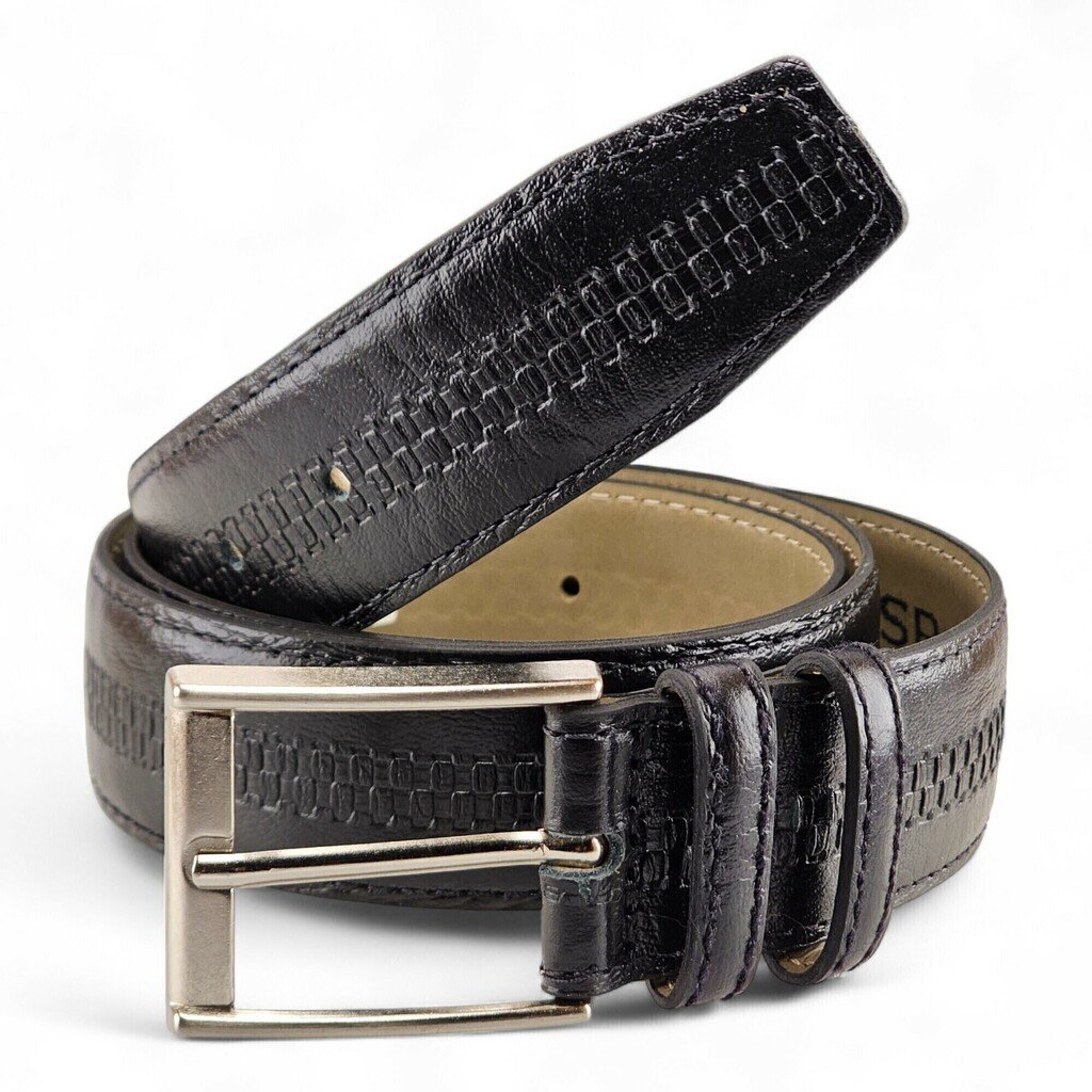 Cinto Masculino Fasolo Detalhe Prensado Preto ou Marrom - G029019 Preto 3