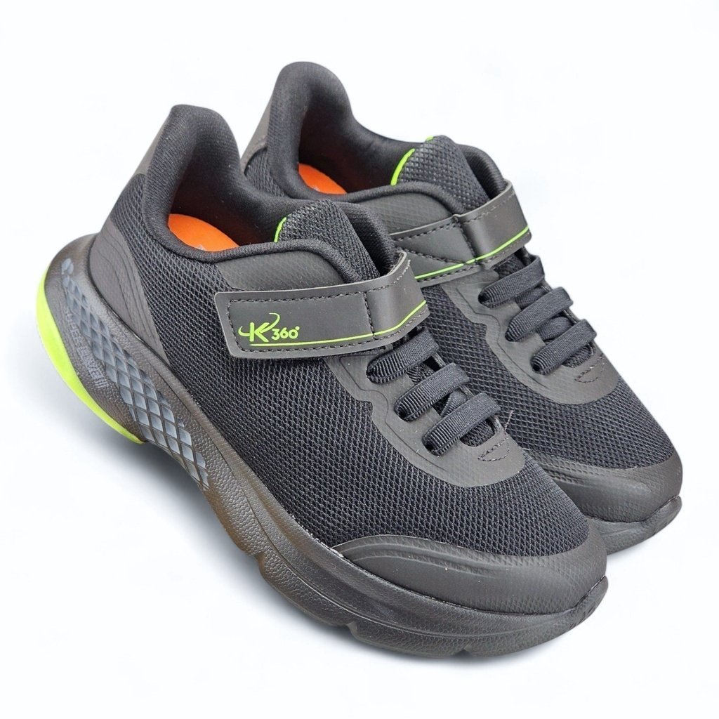 Tênis Infantil Menino Kidy K360 Super Leve Elástico Velcro - 3270008 Preto 2