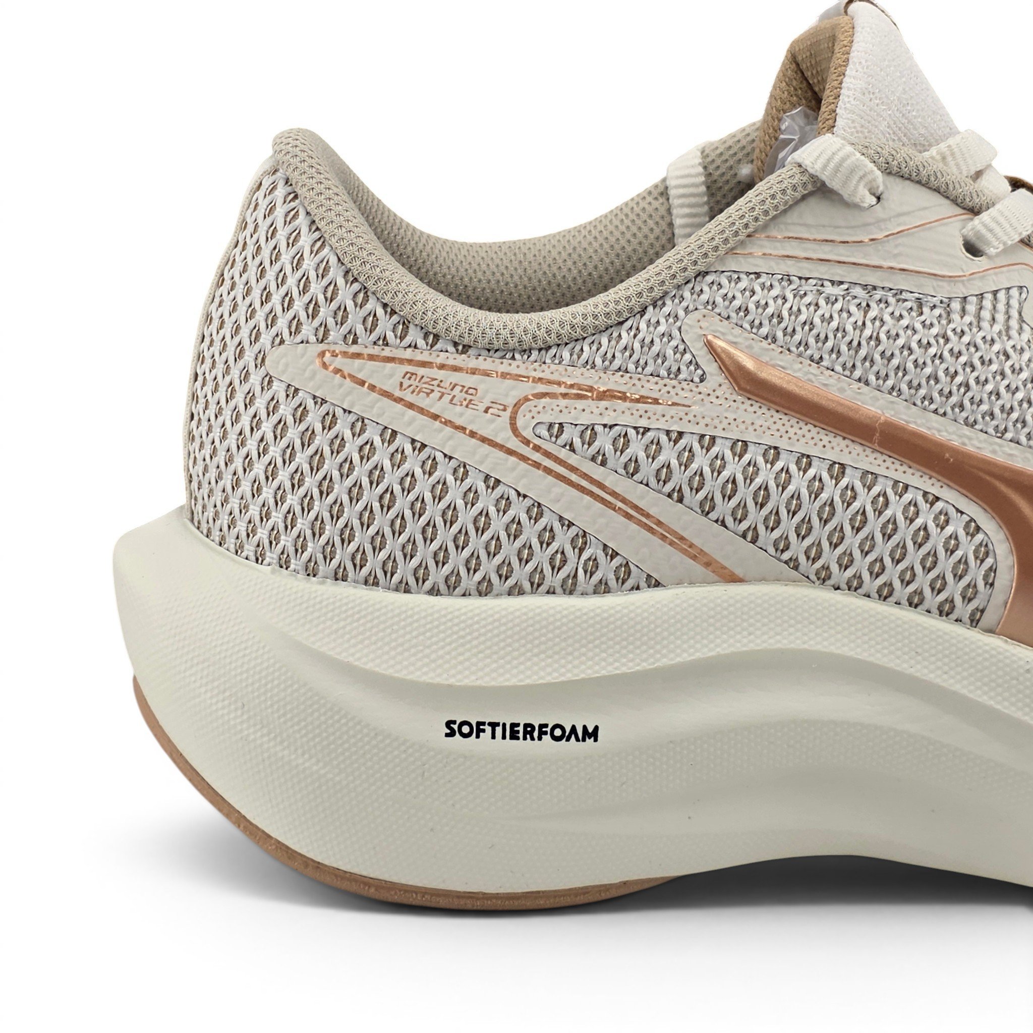 Tênis Feminino Mizuno Virtue 2 Knit Sola Alta Areia - Virtue 2 Bege 4