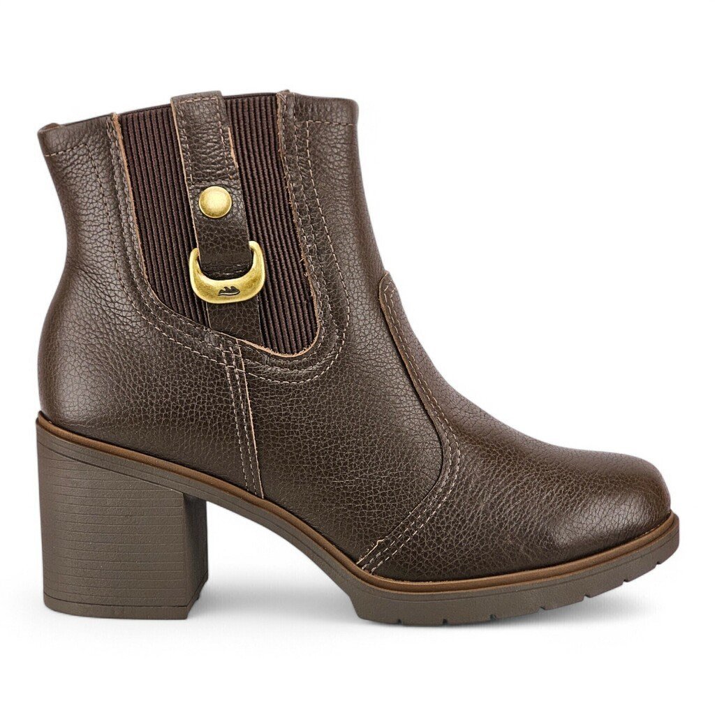 Bota Feminina Dakota Couro Letígitimo Fivela e Zíper Lateral - D0393
