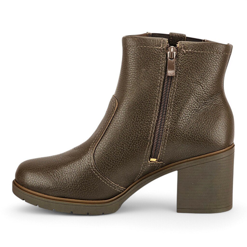 Bota Feminina Dakota Couro Letígitimo Fivela e Zíper Lateral - D0393 Marrom 2