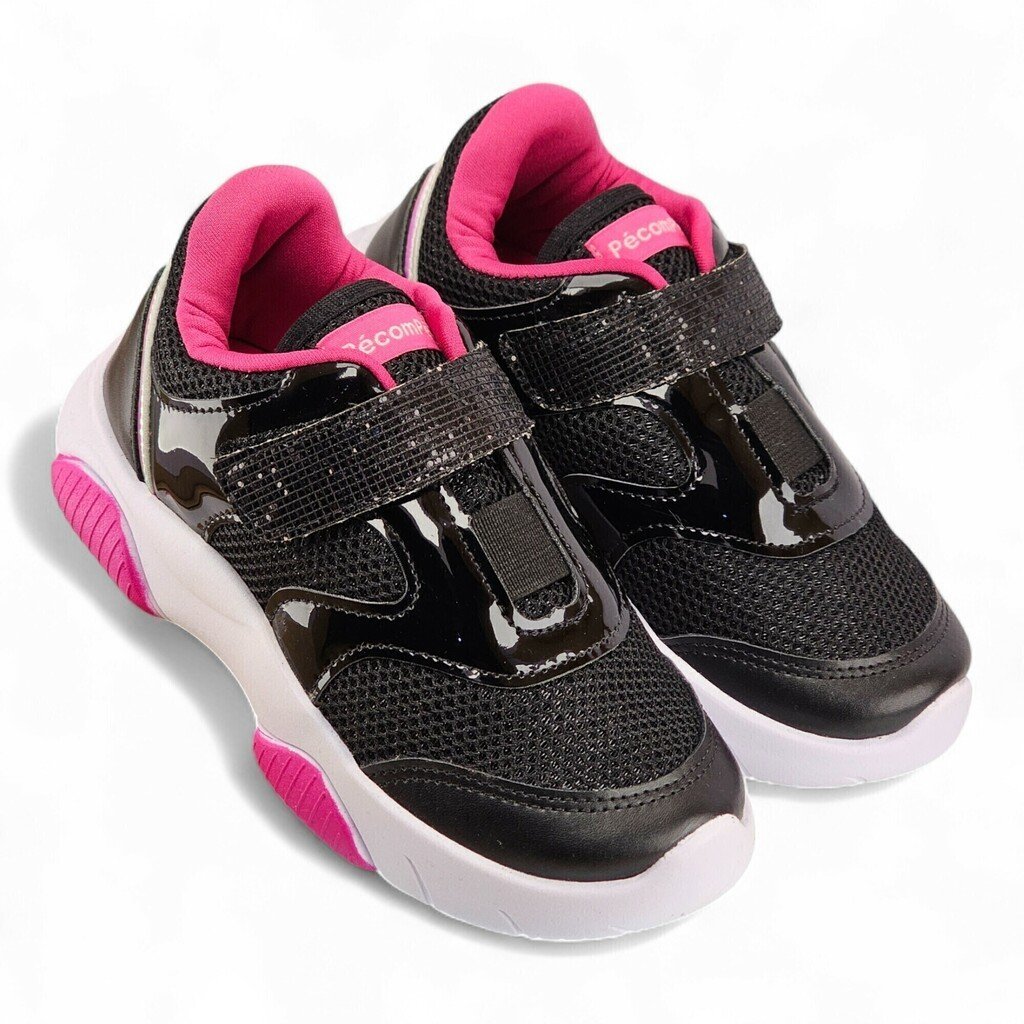 Tênis Feminino Pé com Pé Velcro com Pedrinhas Detalhe Verniz - 15184 Preto 3