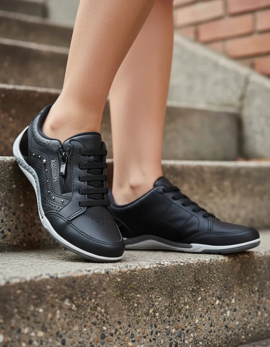 Tênis Feminino Kolosh Zíper Lateral - C1299 Preto 2