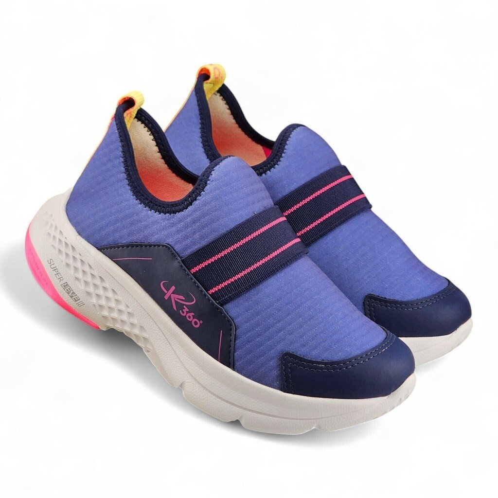 Tênis Infantil Menina Kidy K360 Super Leve Slip - 3271010 Azul 2