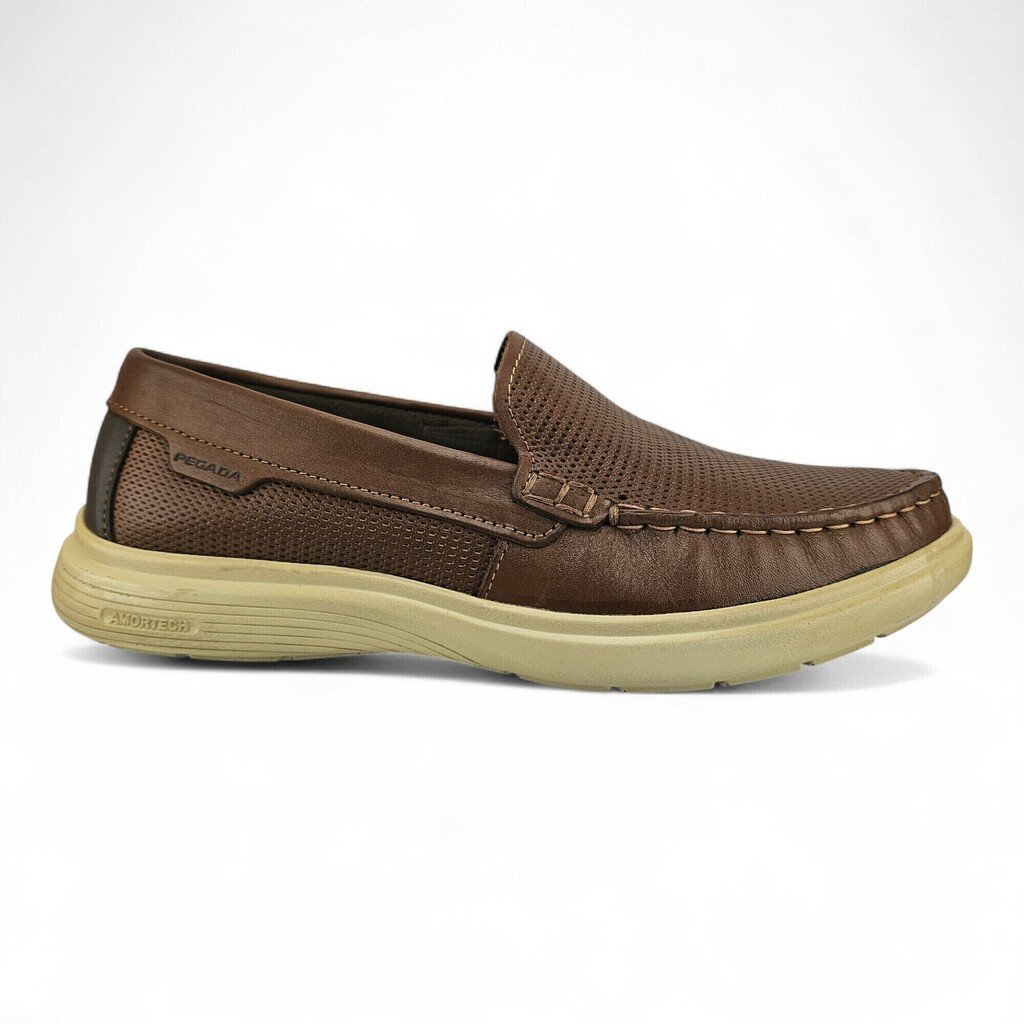 Sapato Masculino Pegada Mocassim Couro SL Amortech - 142202