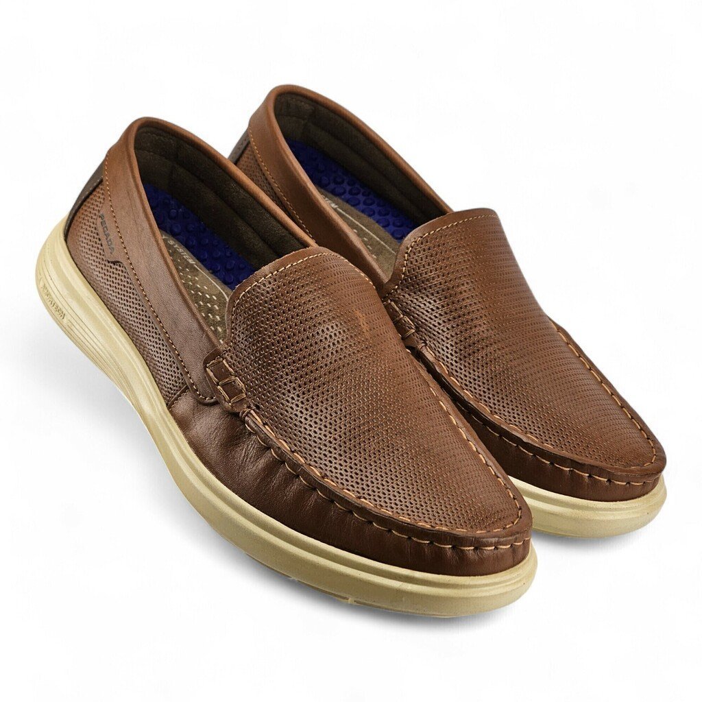 Sapato Masculino Pegada Mocassim Couro SL Amortech - 142202 Pinhão 2