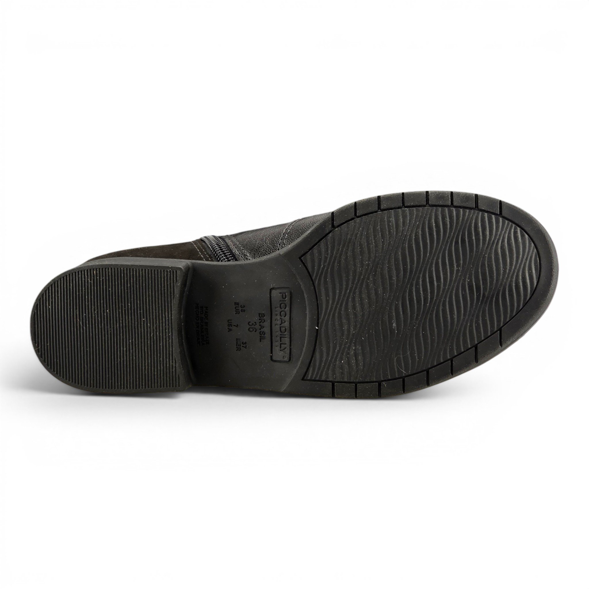 Bota Feminina Piccadilly Cano Curto com Detalhe em Camurça Trança Strass e Fivela - 653027 Preto 3
