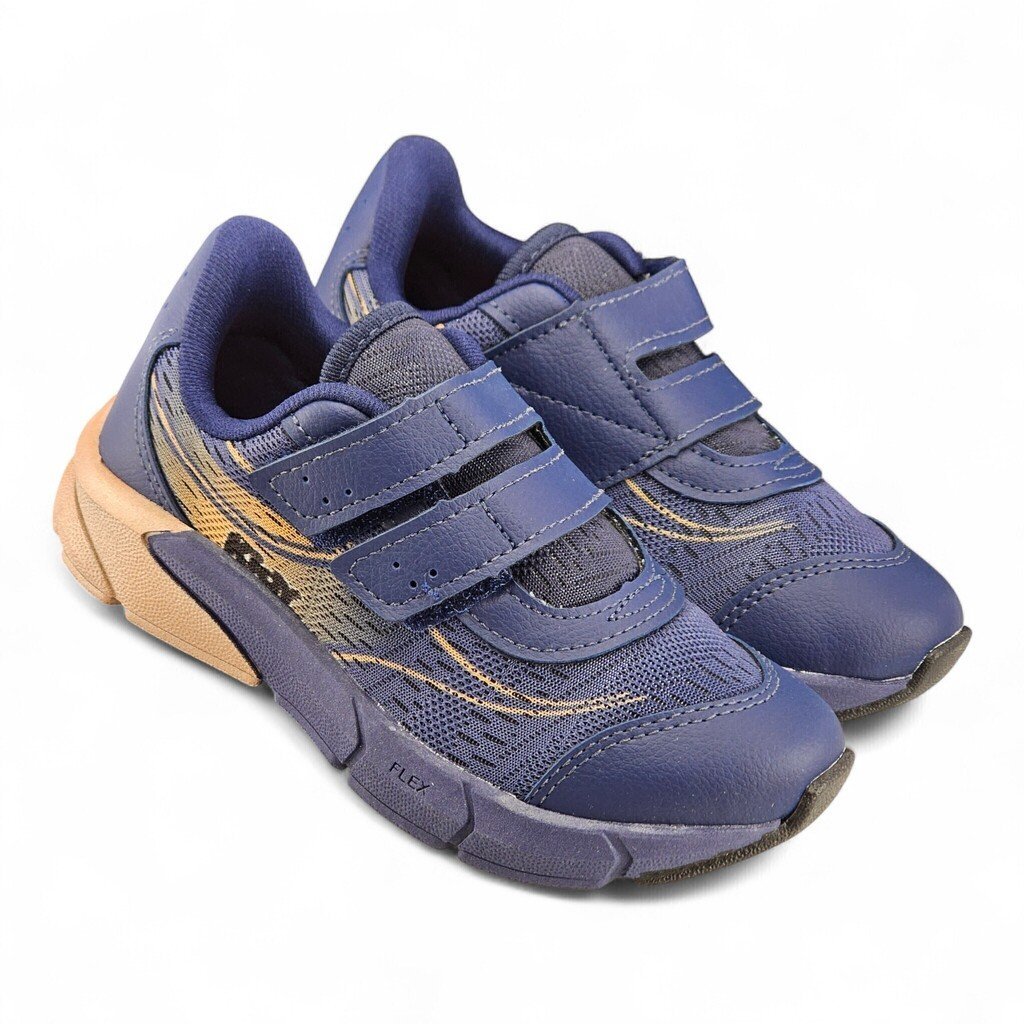 Tênis Infantil Menino Kidy Energy Velcro Duplo Marinho/Dourado - 410180 Azul Marinho 3