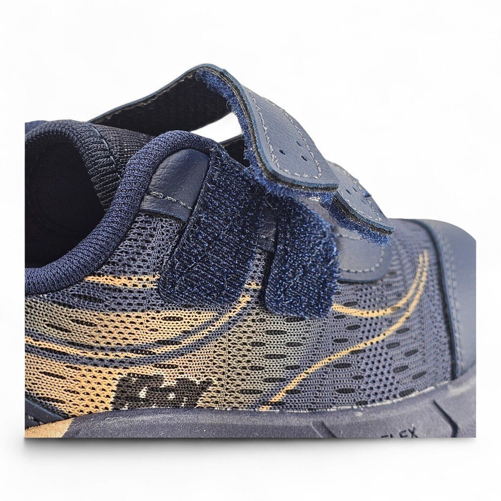 Tênis Infantil Menino Kidy Energy Velcro Duplo Marinho/Dourado - 410180 Azul Marinho 4