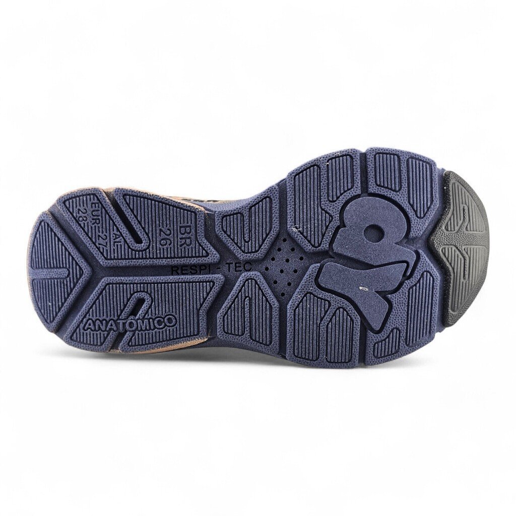 Tênis Infantil Menino Kidy Energy Velcro Duplo Marinho/Dourado - 410180 Azul Marinho 6