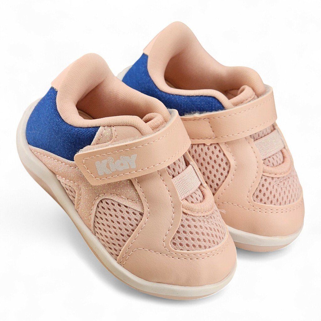 Tênis Infantil Menina Kidy Detalhe Jeans Confortável Velcro - 816074005 Bege 2