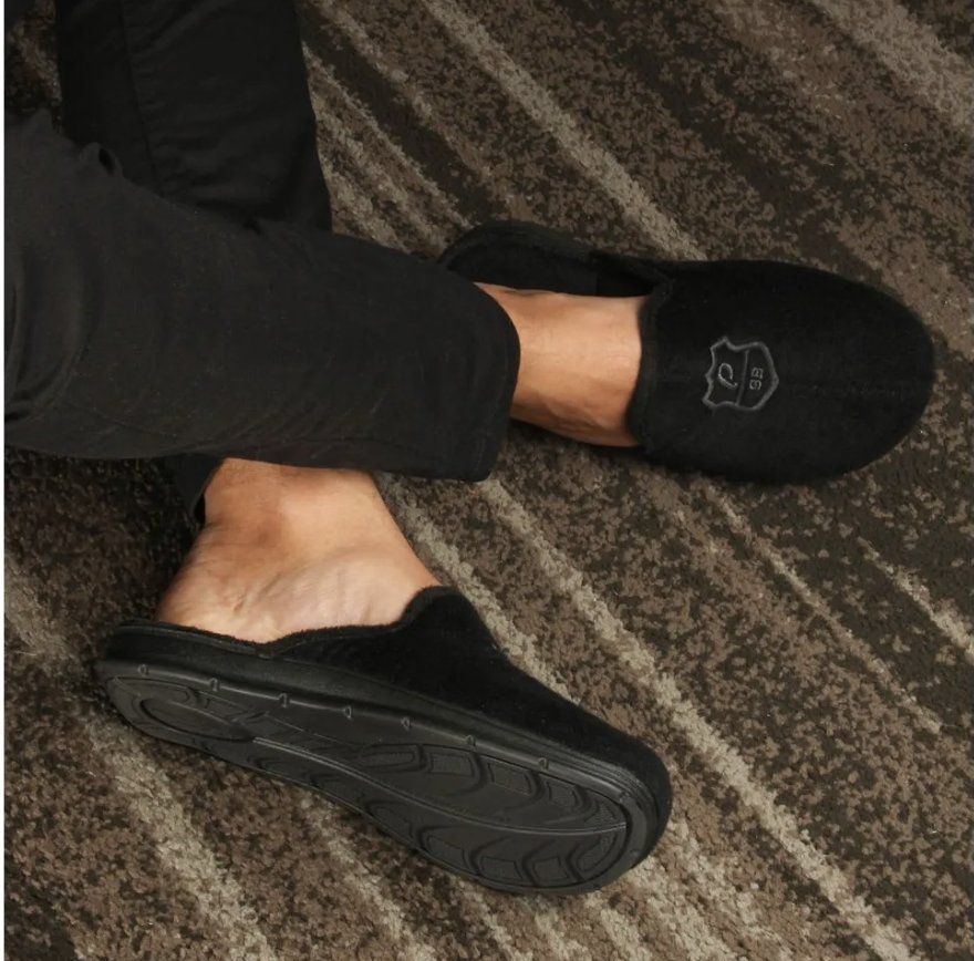 Pantufa Masculina Pegada Atoalhado Chinelo Quente - 166001 Preto 3