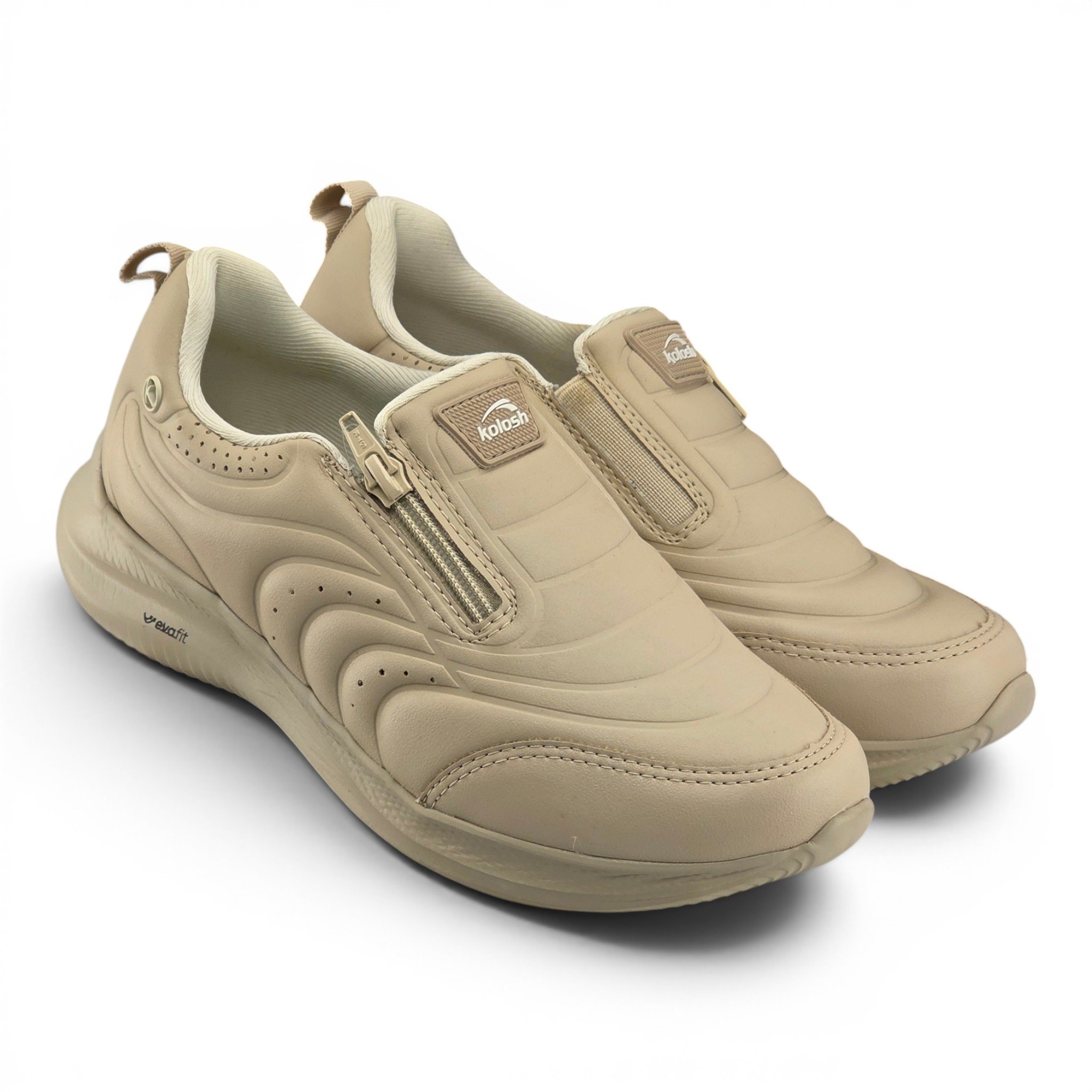 Tênis Feminino Kolosh Soft Slip On Zíper Lateral - K7032A Bege 4