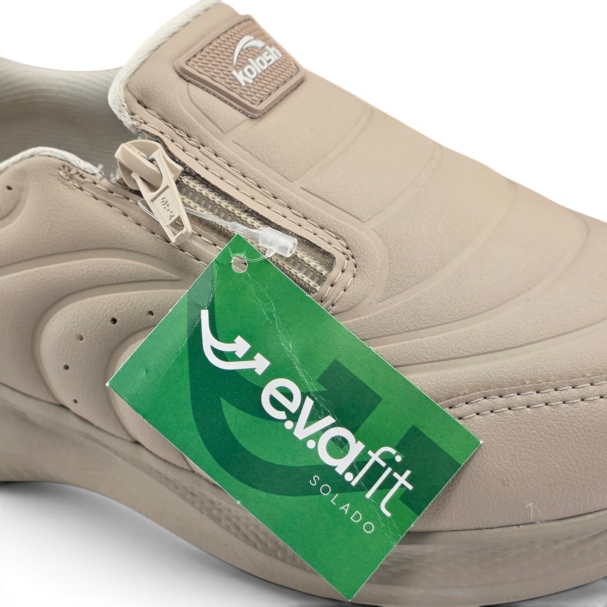 Tênis Feminino Kolosh Soft Slip On Zíper Lateral - K7032A Bege 5