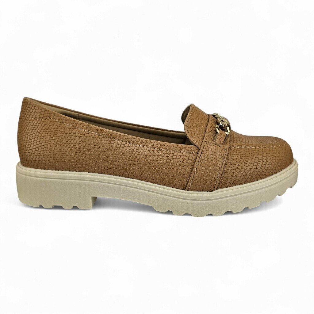 Sapato Feminino Modare Mocassim Trabalhado Detalhe Corrente - 7357111