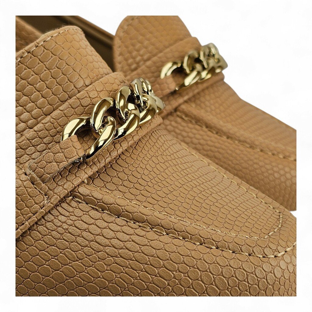 Sapato Feminino Modare Mocassim Trabalhado Detalhe Corrente - 7357111 Bege 5
