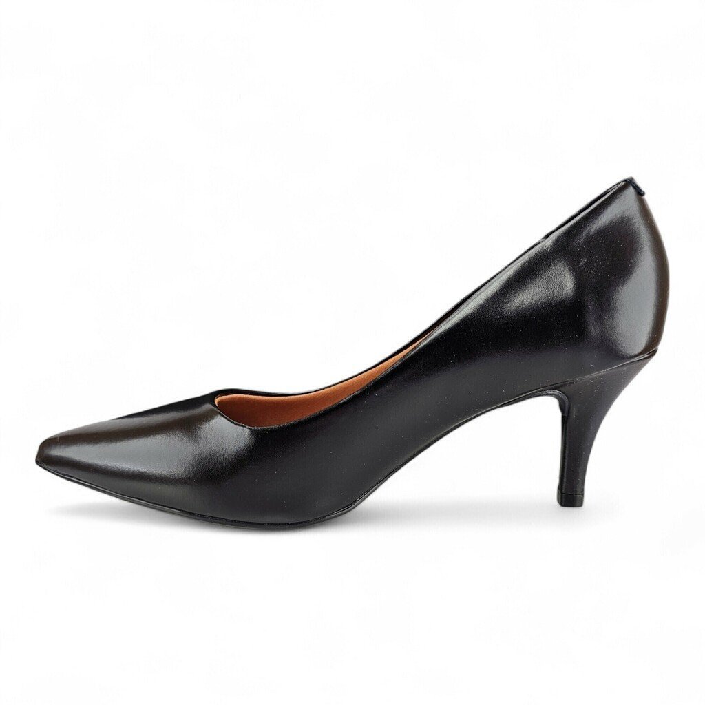 Sapato Feminino Vizzano Scarpin Liso Salto Fino Médio - 1185702 Preto 2