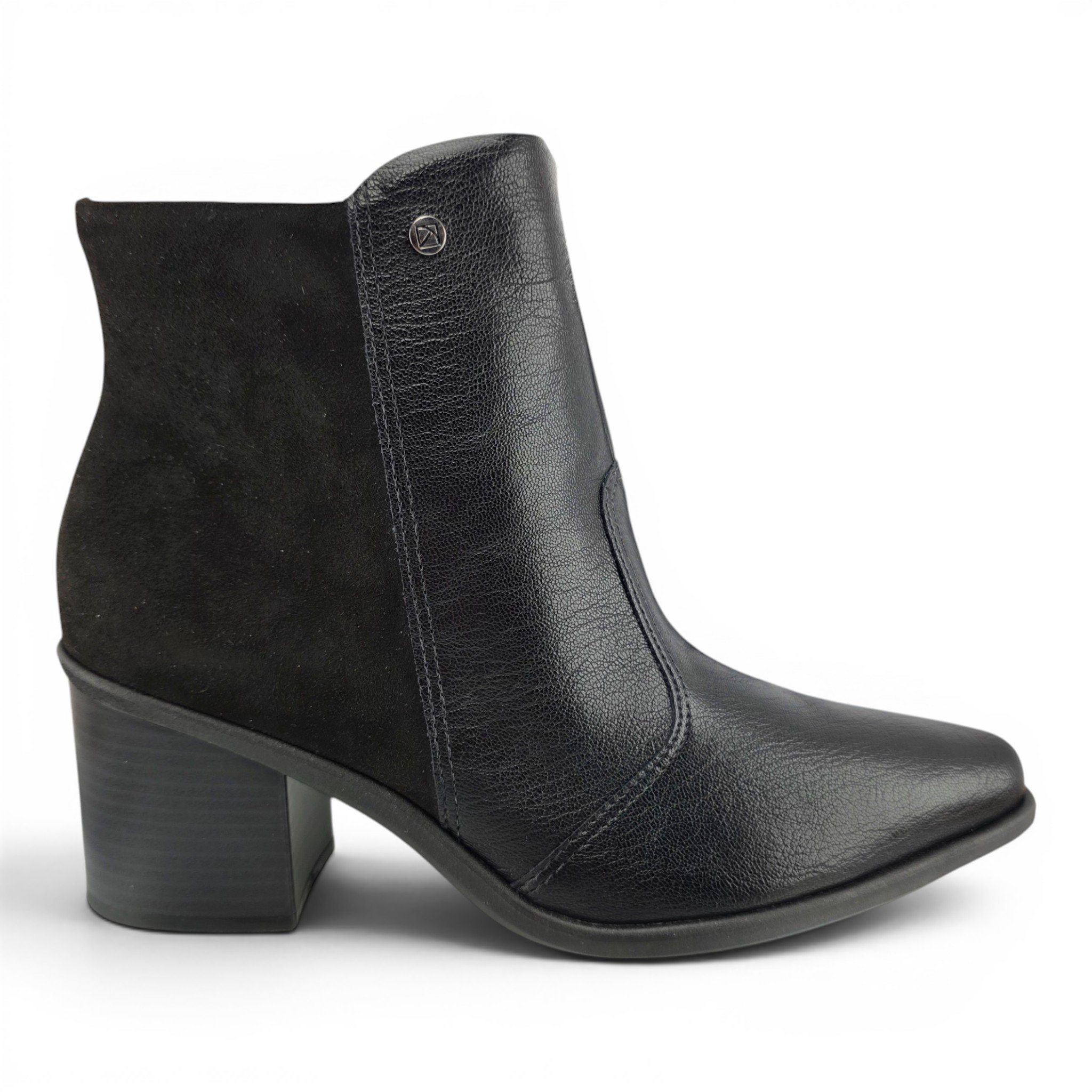 Bota Feminina Piccadilly Country Cano Curto Salto Bloco Recortes - 766012