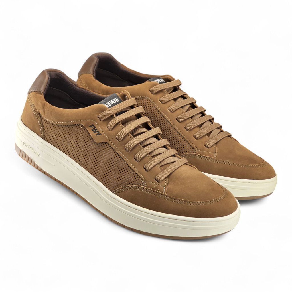 Sapatênis Masculino Freeway Couro Castor - EVO04 7108 Marrom 2