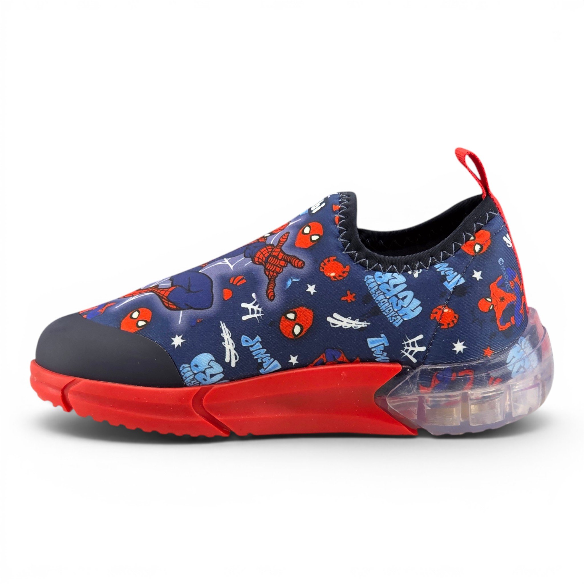 Tênis Infantil Menino Bibi Slip On Spider com Luzes Space - 1228183 Azul 6