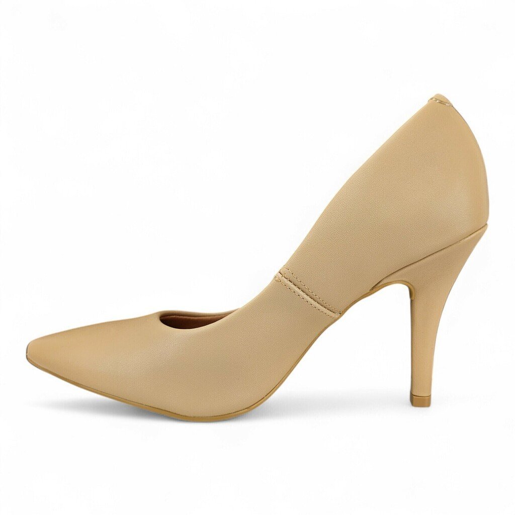 Sapato Feminino Vizzano Scarpin Pelica - 11841101 Bege 2
