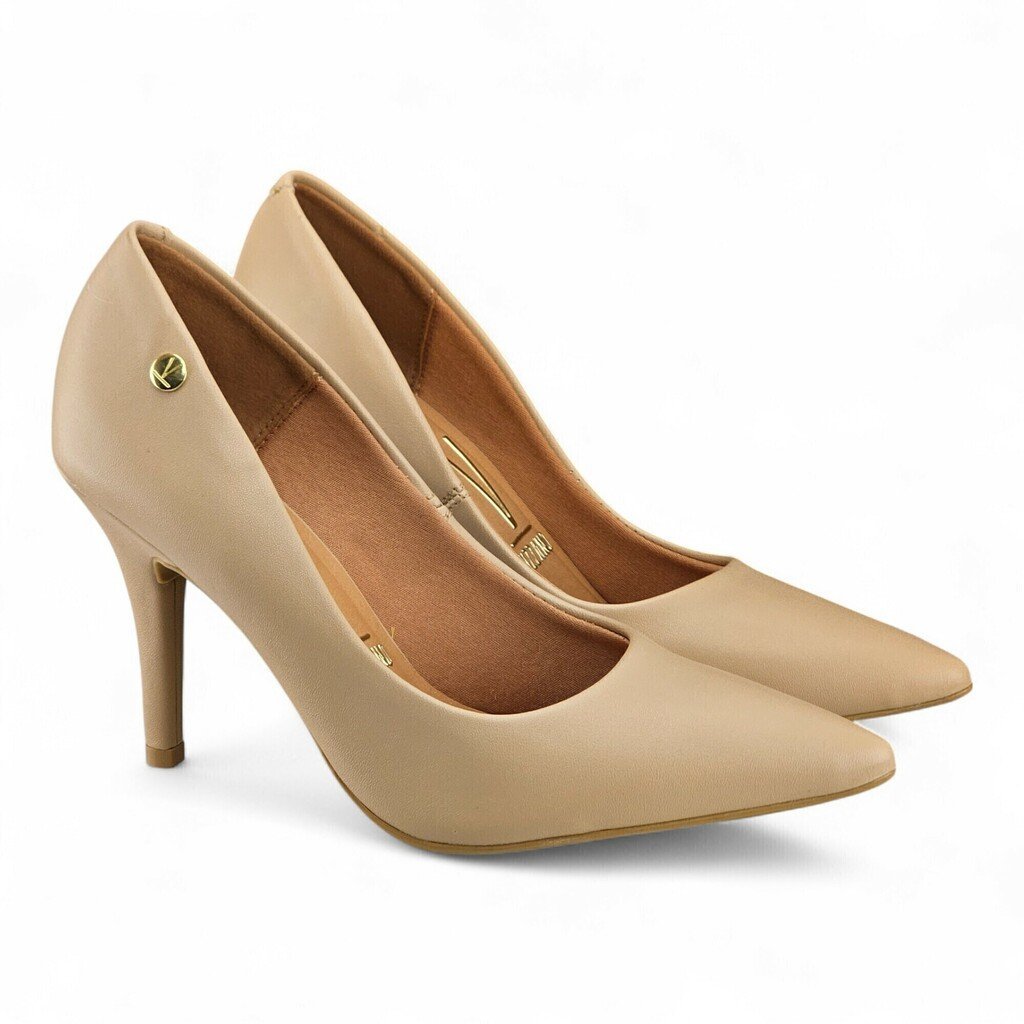Sapato Feminino Vizzano Scarpin Pelica - 11841101 Bege 3