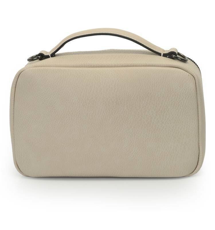 Bolsa Feminina WJ Transv 1 Bls 2 Zip Detalhe Preto - 46236 Bege 3