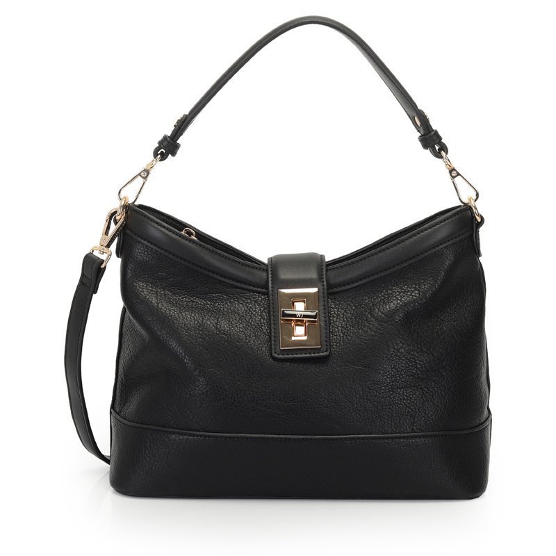 Bolsa Feminina WJ Hobo Fecho de Metal Trava Giratoria - 46169