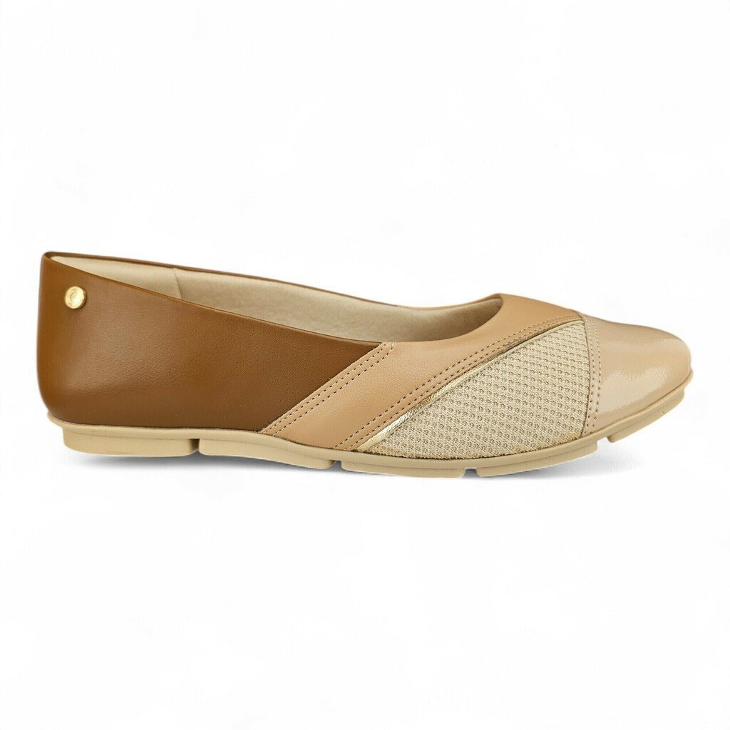 Sapatilha Feminina Comfortflex Joanete Detalhe Ouro - 2463401