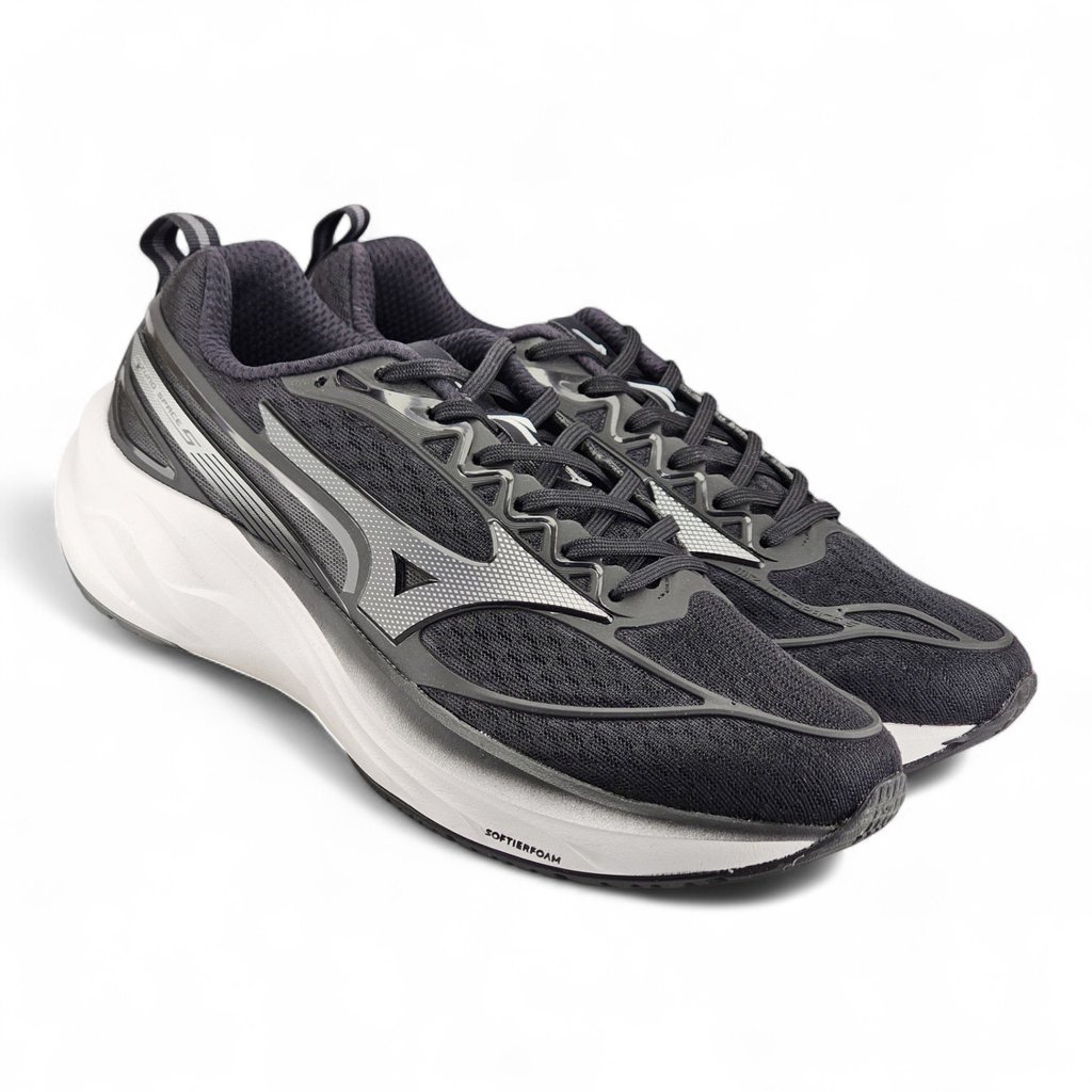 Tênis Masculino Mizuno Space 5 Sola Alta Softierfoam Preto/Bco - Space 5 Preto 2