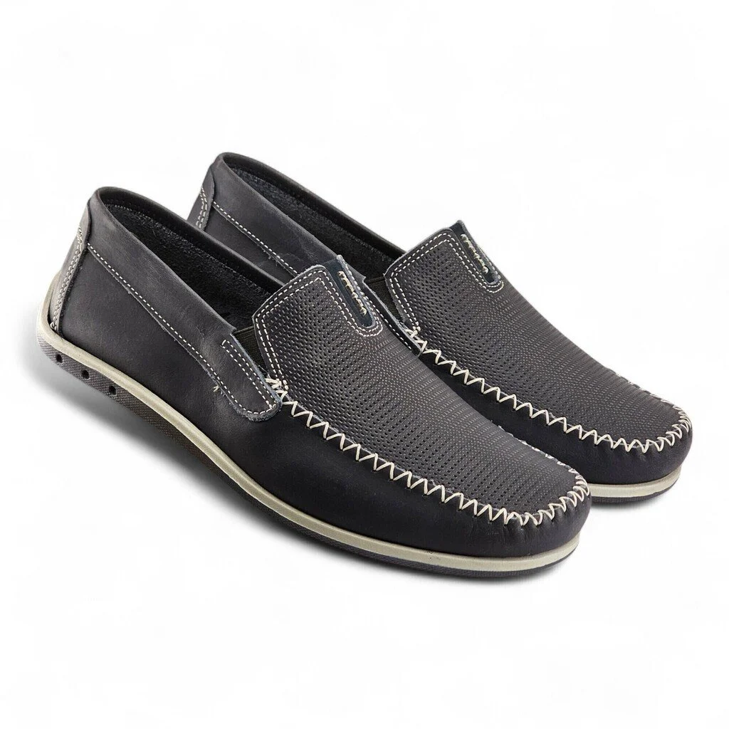 Sapato Masculino Pegada Mocassim Drive - 141605 Azul Marinho 2